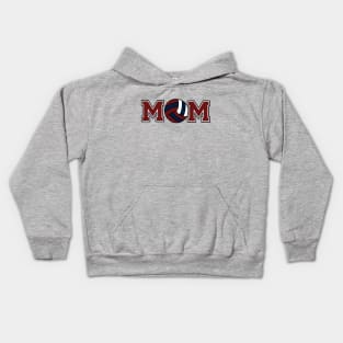 Volleyball Mom Burgundy and Navy Kids Hoodie